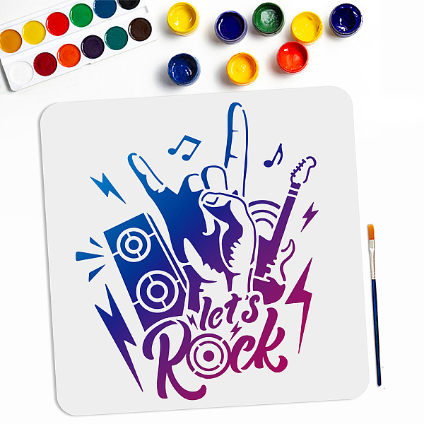PandaHall MAYJOYDIY Rock Music Guitar Stencils 11.8×11.8inch Let's Rock Large Musical Instruments Stencil with Paint Brush Music Notes Sound...
PandaHall MAYJOYDIY Rock Music Guitar Stencils 11.8×11.8inch Let's Rock Large Musical Instruments Stencil with Paint Brush Music Notes Sound...
