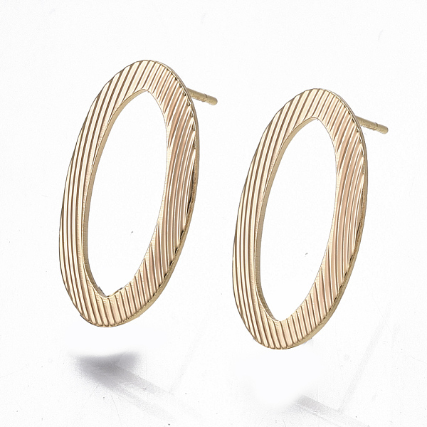 PandaHall Brass Stud Earring Findings, with Loop, Nickel Free, Oval, Real 18K Gold Plated, 25x13.5mm, Hole: 2mm, Pin: 0.7mm Brass Oval
PandaHall Brass Stud Earring Findings, with Loop, Nickel Free, Oval, Real 18K Gold Plated, 25x13.5mm, Hole: 2mm, Pin: 0.7mm Brass Oval
