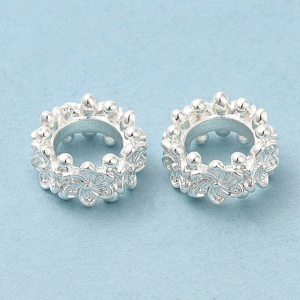 PandaHall Eco-Friendly Rack Plating Brass Beads, Long-Lasting Plated, Lead Free & Cadmium Free, Large Hole Beads, Flower, Silver, 10x5mm...
PandaHall Eco-Friendly Rack Plating Brass Beads, Long-Lasting Plated, Lead Free & Cadmium Free, Large Hole Beads, Flower, Silver, 10x5mm...