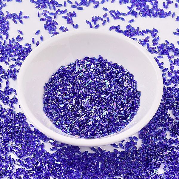 PandaHall MIYUKI Quarter TILA Beads, Japanese Seed Beads, 2-Hole, (QTL177) Transparent Cobalt AB, 5x1.2x1.9mm, Hole: 0.8mm, about..., Blue
PandaHall MIYUKI Quarter TILA Beads, Japanese Seed Beads, 2-Hole, (QTL177) Transparent Cobalt AB, 5x1.2x1.9mm, Hole: 0.8mm, about..., Blue