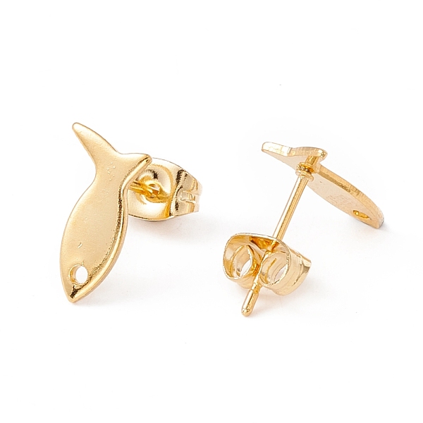 PandaHall 201 Stainless Steel Stud Earring Findings with Hole, 304 Stainless Steel Pins and Ear Nuts, Fish, Real 24K Gold Plated, 11.5x6.5mm...
PandaHall 201 Stainless Steel Stud Earring Findings with Hole, 304 Stainless Steel Pins and Ear Nuts, Fish, Real 24K Gold Plated, 11.5x6.5mm...