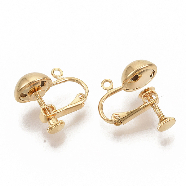 PandaHall Brass Screw On Clip Earring Converter, Spiral Ear Clip, for Non-Pierced Ears, with Loop, Nickel Free, Real 18K Gold Plated...
PandaHall Brass Screw On Clip Earring Converter, Spiral Ear Clip, for Non-Pierced Ears, with Loop, Nickel Free, Real 18K Gold Plated...