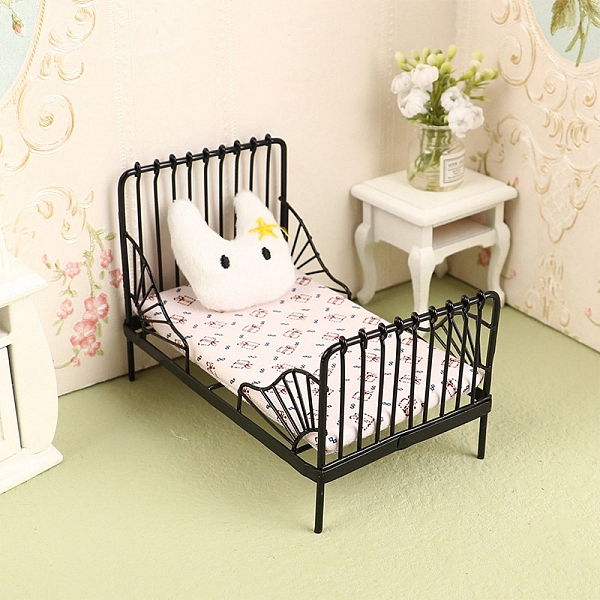PandaHall Mini Iron Children's Bed & Pillow, Micro Landscape Home Dollhouse Accessories, Pretending Prop Decorations, Cat Shape, 115x70x80mm..., Black
PandaHall Mini Iron Children's Bed & Pillow, Micro Landscape Home Dollhouse Accessories, Pretending Prop Decorations, Cat Shape, 115x70x80mm..., Black