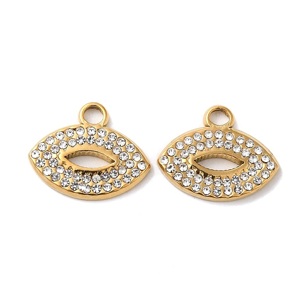 PandaHall 201 Stainless Steel Rhinestone Pendants, Horse Eye Charms, Real 18K Gold Plated, 12x15x2mm, Hole: 2mm Stainless Steel+Rhinestone..., Clear
PandaHall 201 Stainless Steel Rhinestone Pendants, Horse Eye Charms, Real 18K Gold Plated, 12x15x2mm, Hole: 2mm Stainless Steel+Rhinestone..., Clear