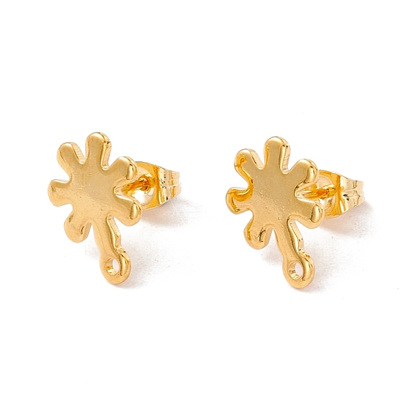 PandaHall 201 Stainless Steel Stud Earring Findings, with Ear Nuts and 304 Stainless Steel Pins, with Horizontal Loops, Flower, Real 24K...
PandaHall 201 Stainless Steel Stud Earring Findings, with Ear Nuts and 304 Stainless Steel Pins, with Horizontal Loops, Flower, Real 24K...