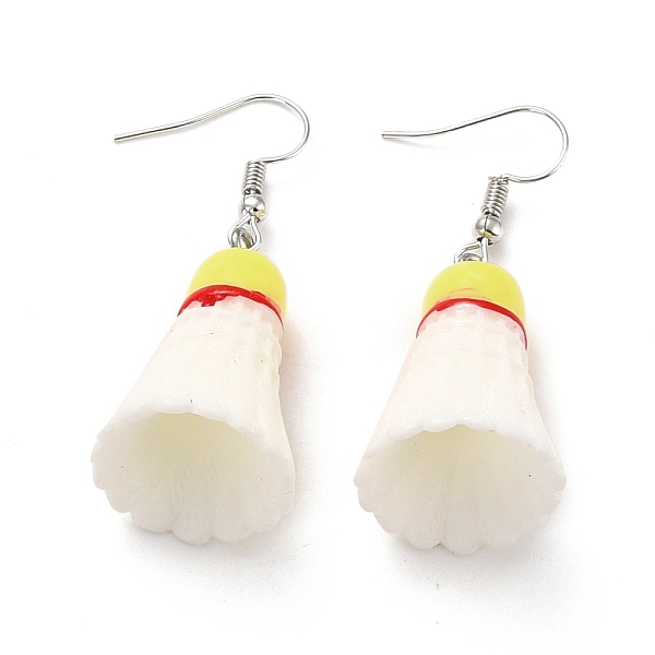 PandaHall Resin Dangle Earrings, with Platinum Iron Earring Hooks, Badminton, White, 48mm, Pin: 0.5mm Resin White
PandaHall Resin Dangle Earrings, with Platinum Iron Earring Hooks, Badminton, White, 48mm, Pin: 0.5mm Resin White