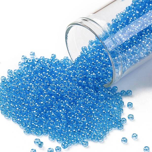 PandaHall TOHO Round Seed Beads, Japanese Seed Beads, (104B) Transparent Luster Dark Aqua, 11/0, 2.2mm, Hole: 0.8mm, about 5555pcs/50g Glass..., Cyan
PandaHall TOHO Round Seed Beads, Japanese Seed Beads, (104B) Transparent Luster Dark Aqua, 11/0, 2.2mm, Hole: 0.8mm, about 5555pcs/50g Glass..., Cyan