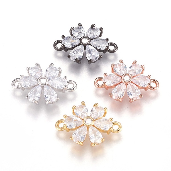 PandaHall Brass Micro Pave Cubic Zirconia Links, Lead Free & Cadmium Free, Flower, Clear, Mixed Color, 14.5x20x4mm, Hole: 1.8mm Brass+Cubic...
PandaHall Brass Micro Pave Cubic Zirconia Links, Lead Free & Cadmium Free, Flower, Clear, Mixed Color, 14.5x20x4mm, Hole: 1.8mm Brass+Cubic...