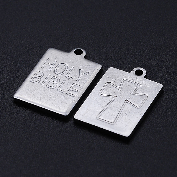 PandaHall 201 Stainless Steel Pendants, Rectangle with Word Holy Bible, Stainless Steel Color, 17x11.5x1mm, Hole: 1.4mm 201 Stainless Steel...
PandaHall 201 Stainless Steel Pendants, Rectangle with Word Holy Bible, Stainless Steel Color, 17x11.5x1mm, Hole: 1.4mm 201 Stainless Steel...