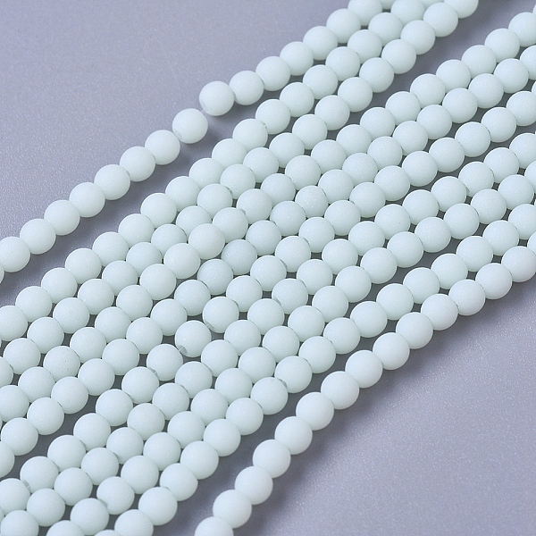 PandaHall Frosted Opaque Glass Bead Strands, Round, Light Cyan, 2.5~3mm, Hole: 0.7mm, about 150pcs/strand, 15.35 inch(39cm) Glass Round
PandaHall Frosted Opaque Glass Bead Strands, Round, Light Cyan, 2.5~3mm, Hole: 0.7mm, about 150pcs/strand, 15.35 inch(39cm) Glass Round