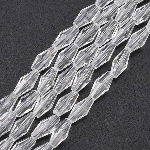PandaHall Glass Beads Strands, Faceted, Bicone, Clear, 8x4x4mm, Hole: 1mm Glass Bicone Clear
PandaHall Glass Beads Strands, Faceted, Bicone, Clear, 8x4x4mm, Hole: 1mm Glass Bicone Clear