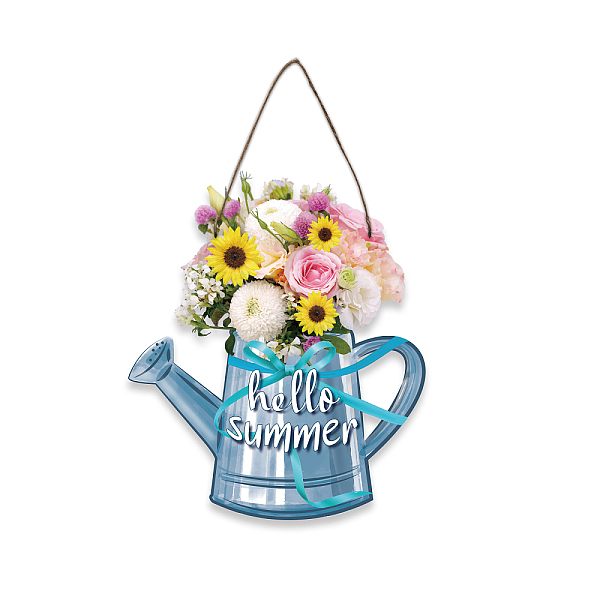 PandaHall Wood Hanging Wall Decorations, with Jute Twine, Watering Can with Flower, Colorful, 281x239x5mm Wood Word
PandaHall Wood Hanging Wall Decorations, with Jute Twine, Watering Can with Flower, Colorful, 281x239x5mm Wood Word