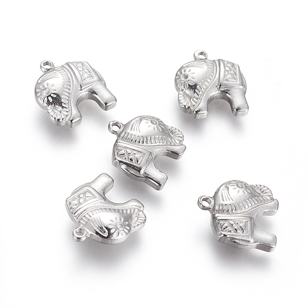 PandaHall 304 Stainless Steel Charms, Elephant, Stainless Steel Color, 13.2x14.2x4.2mm, Hole: 1.2mm 304 Stainless Steel Elephant
PandaHall 304 Stainless Steel Charms, Elephant, Stainless Steel Color, 13.2x14.2x4.2mm, Hole: 1.2mm 304 Stainless Steel Elephant