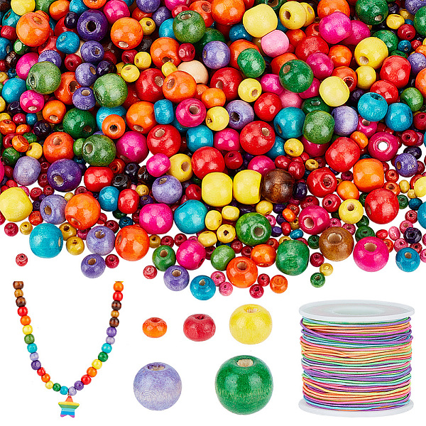 PandaHall ARRICRAFT 3460pcs 5 Styles Dyed Natural Wood Round Beads, with 1 Roll Round Segment Dyed Polyester Elastic Cord, Mixed Color..., Multicolor
PandaHall ARRICRAFT 3460pcs 5 Styles Dyed Natural Wood Round Beads, with 1 Roll Round Segment Dyed Polyester Elastic Cord, Mixed Color..., Multicolor