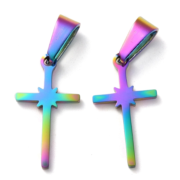 PandaHall Ion Plating(IP) 304 Stainless Steel Pendants, for Jewelry Making, Cross, Rainbow Color, 20x11x1.2mm, Hole: 3.5x7mm 304 Stainless...
PandaHall Ion Plating(IP) 304 Stainless Steel Pendants, for Jewelry Making, Cross, Rainbow Color, 20x11x1.2mm, Hole: 3.5x7mm 304 Stainless...