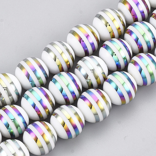 PandaHall Electroplate Glass Beads, Round with Stripe, Colorful, 10mm, Hole: 1mm, about 30pcs/strand, 11.41 inch Glass Stripe
PandaHall Electroplate Glass Beads, Round with Stripe, Colorful, 10mm, Hole: 1mm, about 30pcs/strand, 11.41 inch Glass Stripe