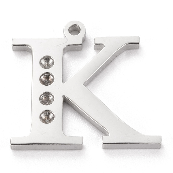 PandaHall 304 Stainless Steel Letter Pendant Rhinestone Settings, Stainless Steel Color, Letter.K, K: 11x16x1.5mm, Hole: 1.2mm, Fit for...
PandaHall 304 Stainless Steel Letter Pendant Rhinestone Settings, Stainless Steel Color, Letter.K, K: 11x16x1.5mm, Hole: 1.2mm, Fit for...