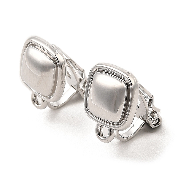 PandaHall Alloy Clip-on Earring Findings, with Horizontal Loops, for Non-pierced Ears, Square, Platinum, 13x10x14mm, Hole: 1.6mm Alloy...
PandaHall Alloy Clip-on Earring Findings, with Horizontal Loops, for Non-pierced Ears, Square, Platinum, 13x10x14mm, Hole: 1.6mm Alloy...