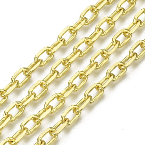 PandaHall Unwelded Iron Paperclip Chains, Drawn Elongated Cable Chains, with Spool, Golden, 9.6x5.8x1.5mm, about 32.8 Feet(10m)/roll Iron
PandaHall Unwelded Iron Paperclip Chains, Drawn Elongated Cable Chains, with Spool, Golden, 9.6x5.8x1.5mm, about 32.8 Feet(10m)/roll Iron