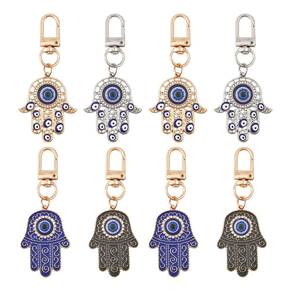 PandaHall Globleland 8Pcs 4 Style Alloy Enamel Turkish Evil Eye Pendant Decoration, with Iron Swivel Clasps, Clip-on Charms, for Keychain...
PandaHall Globleland 8Pcs 4 Style Alloy Enamel Turkish Evil Eye Pendant Decoration, with Iron Swivel Clasps, Clip-on Charms, for Keychain...
