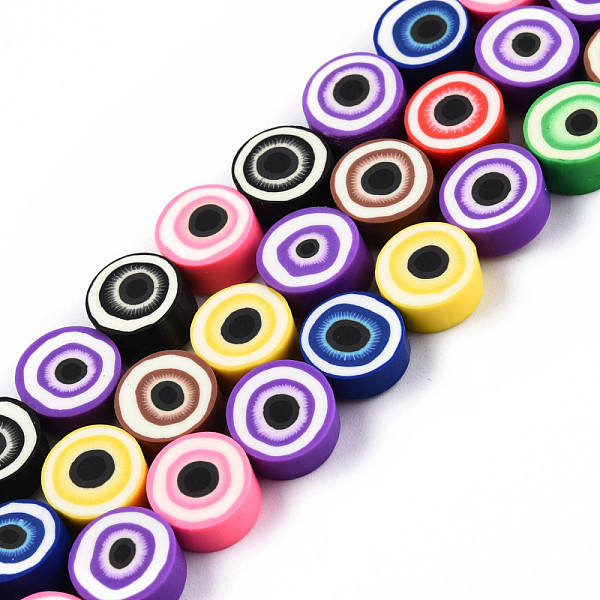 PandaHall Handmade Polymer Clay Beads Strands, Flat Round with Evil Eye, Colorful, 9~10x4~5mm, Hole: 1.6mm, about 40pcs/strand, 14.96 inch...
PandaHall Handmade Polymer Clay Beads Strands, Flat Round with Evil Eye, Colorful, 9~10x4~5mm, Hole: 1.6mm, about 40pcs/strand, 14.96 inch...