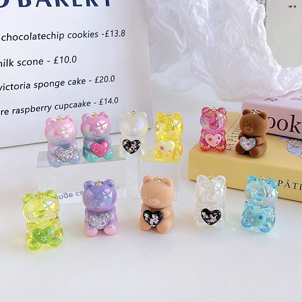 PandaHall Transparent Acrylic Pendants, with Alloy Findings, Bear, Mixed Color, 44.2x28.5x26.9mm, Hole: 6.5mm Alloy+Acrylic Bear Multicolor
PandaHall Transparent Acrylic Pendants, with Alloy Findings, Bear, Mixed Color, 44.2x28.5x26.9mm, Hole: 6.5mm Alloy+Acrylic Bear Multicolor