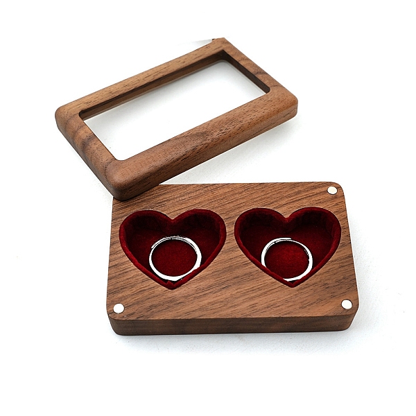 PandaHall Rectangle Wood Wedding Couple Ring Storage Boxes with Visible Magnetic Cover, Velvet 2 Heart Shaped Slots Wooden Ring Case for..., Red
PandaHall Rectangle Wood Wedding Couple Ring Storage Boxes with Visible Magnetic Cover, Velvet 2 Heart Shaped Slots Wooden Ring Case for..., Red