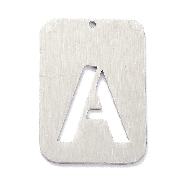 PandaHall 304 Stainless Steel Pendants, Rectangle with Alphabet, Hollow, Letter.A, 32x22x1mm, Hole: 1.5mm 304 Stainless Steel Letter A
PandaHall 304 Stainless Steel Pendants, Rectangle with Alphabet, Hollow, Letter.A, 32x22x1mm, Hole: 1.5mm 304 Stainless Steel Letter A