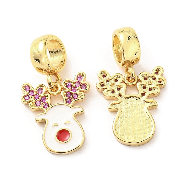 PandaHall Real 18K Gold Plated Brass Micro Pave Cubic Zirconia Pendents, with Enamel, Lead Free & Cadmium Free, Reindeer, White, 23mm...
PandaHall Real 18K Gold Plated Brass Micro Pave Cubic Zirconia Pendents, with Enamel, Lead Free & Cadmium Free, Reindeer, White, 23mm...