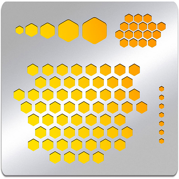 PandaHall BENECREAT 15.6x15.6cm Honeycomb Stainless Steel Stencils, Hexagon Metal Stencil for Wood Carving, Drawings and Woodburning...
PandaHall BENECREAT 15.6x15.6cm Honeycomb Stainless Steel Stencils, Hexagon Metal Stencil for Wood Carving, Drawings and Woodburning...