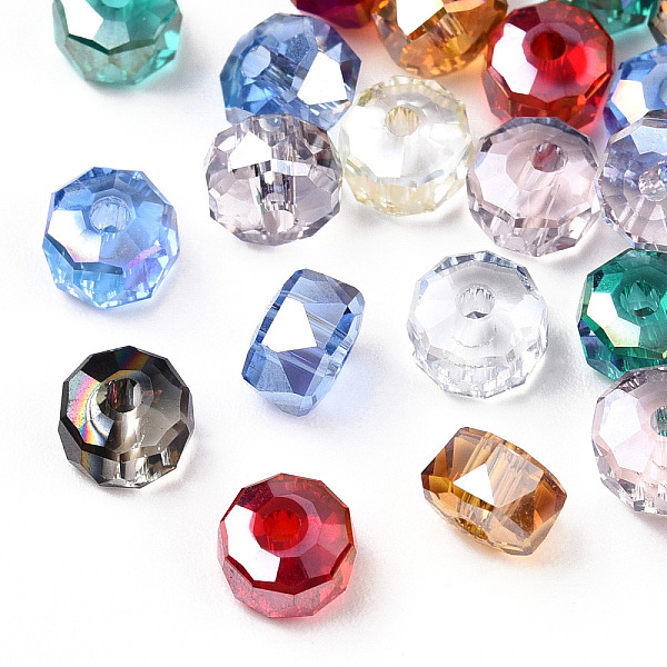 PandaHall Transparent Electroplate Glass Beads Strands, AB Color Plated, Faceted, Rondelle, Mixed Color, 5.5x3.5mm, Hole: 1.4mm Glass..., Multicolor
PandaHall Transparent Electroplate Glass Beads Strands, AB Color Plated, Faceted, Rondelle, Mixed Color, 5.5x3.5mm, Hole: 1.4mm Glass..., Multicolor