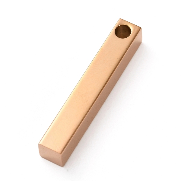 PandaHall 304 Stainless Steel Pendant, Bar/Rectangle, Rose Gold, 30x5x5mm, Hole: 3mm 304 Stainless Steel Rectangle
PandaHall 304 Stainless Steel Pendant, Bar/Rectangle, Rose Gold, 30x5x5mm, Hole: 3mm 304 Stainless Steel Rectangle