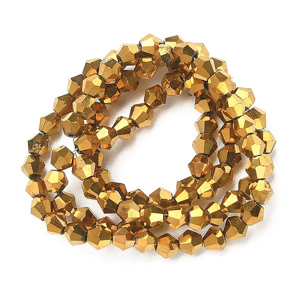 PandaHall Electroplate Glass Bead Strands, Faceted Bicone, Golden Plated, 4x4.5mm, Hole: 1mm, about 92~96pcs/strand, 13.78~14.37 inch Glass...
PandaHall Electroplate Glass Bead Strands, Faceted Bicone, Golden Plated, 4x4.5mm, Hole: 1mm, about 92~96pcs/strand, 13.78~14.37 inch Glass...