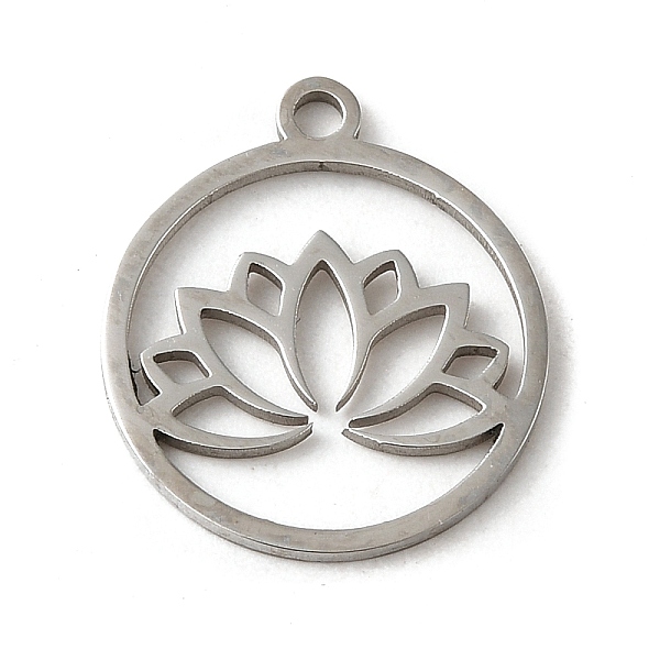 PandaHall 201 Stainless Steel Pendants, Laser Cut, Flat Round with Lotus, Stainless Steel Color, 17x15x1mm, Hole: 1.5mm 201 Stainless Steel...
PandaHall 201 Stainless Steel Pendants, Laser Cut, Flat Round with Lotus, Stainless Steel Color, 17x15x1mm, Hole: 1.5mm 201 Stainless Steel...