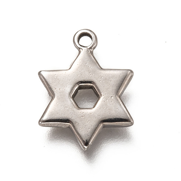 PandaHall 201 Stainless Steel Pendants, Star of David, Stainless Steel Color, 15.5x12.5x2mm, Hole: 1.6mm 201 Stainless Steel Star
PandaHall 201 Stainless Steel Pendants, Star of David, Stainless Steel Color, 15.5x12.5x2mm, Hole: 1.6mm 201 Stainless Steel Star