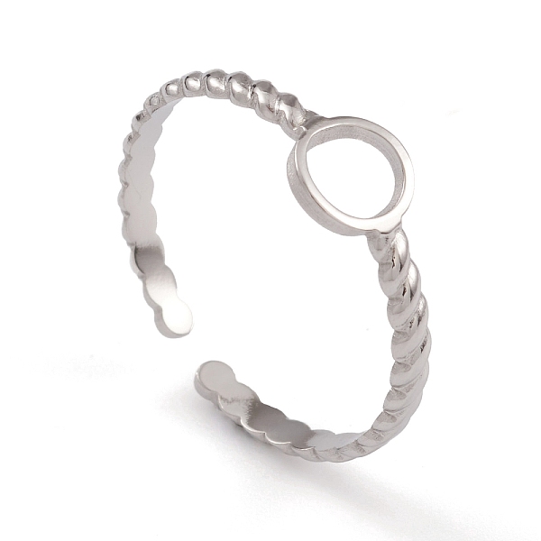 PandaHall 304 Stainless Steel Cuff Rings, Twisted Ring for Women, Stainless Steel Color, 2~6mm, Inner Diameter: 17.4mm 304 Stainless Steel
PandaHall 304 Stainless Steel Cuff Rings, Twisted Ring for Women, Stainless Steel Color, 2~6mm, Inner Diameter: 17.4mm 304 Stainless Steel