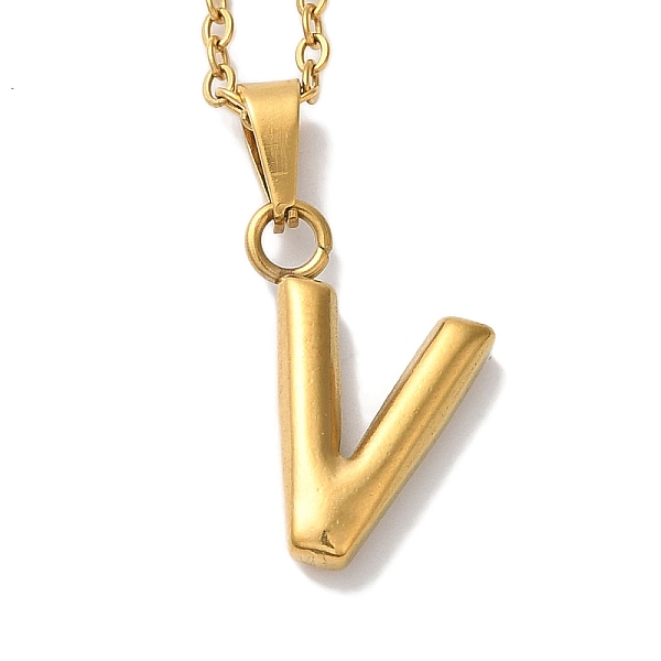 PandaHall Vacuum Plating 201 Stainless Steel Necklaces, Letter, Letter V, 17.80 inch(45.2cm), Pendant: 23x11.8x3mm 201 Stainless Steel...
PandaHall Vacuum Plating 201 Stainless Steel Necklaces, Letter, Letter V, 17.80 inch(45.2cm), Pendant: 23x11.8x3mm 201 Stainless Steel...
