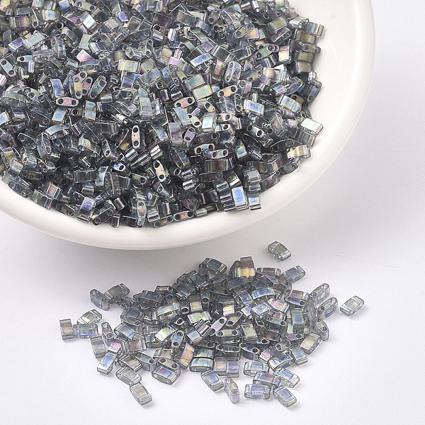 PandaHall MIYUKI Half TILA Beads, Japanese Seed Beads, 2 Hole, (HTL2440D) Dark Transparent Gray Rainbow Luster, 5x2.3x1.9mm, Hole: 0.8mm...
PandaHall MIYUKI Half TILA Beads, Japanese Seed Beads, 2 Hole, (HTL2440D) Dark Transparent Gray Rainbow Luster, 5x2.3x1.9mm, Hole: 0.8mm...