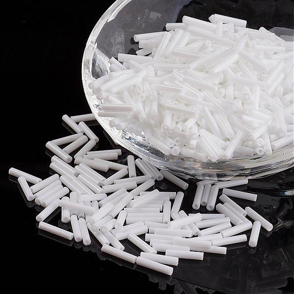 PandaHall Glass Bugle Beads, Opaque Colours, White, 12x2mm, Hole: 0.5mm, about 5000pcs/bag Glass White
PandaHall Glass Bugle Beads, Opaque Colours, White, 12x2mm, Hole: 0.5mm, about 5000pcs/bag Glass White