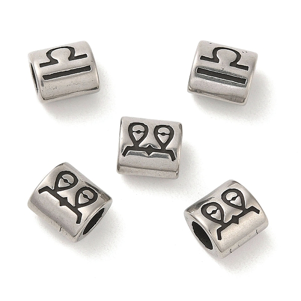 PandaHall Oval with Constellation 304 Stainless Steel Beads, Large Hole Beads, Antique Silver, Libra, 9x9x6mm, Hole: 4.5mm 304 Stainless...
PandaHall Oval with Constellation 304 Stainless Steel Beads, Large Hole Beads, Antique Silver, Libra, 9x9x6mm, Hole: 4.5mm 304 Stainless...
