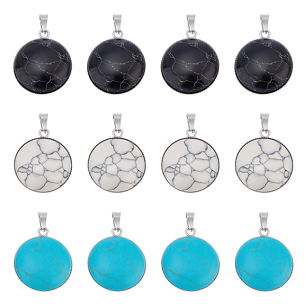 PandaHall Unicraftale 12Pcs 3 Colors Synthetic Turquoise Pendants, Half Round/Dome Charm, with Stainless Steel Color Tone 304 Stainless..., Multicolor
PandaHall Unicraftale 12Pcs 3 Colors Synthetic Turquoise Pendants, Half Round/Dome Charm, with Stainless Steel Color Tone 304 Stainless..., Multicolor