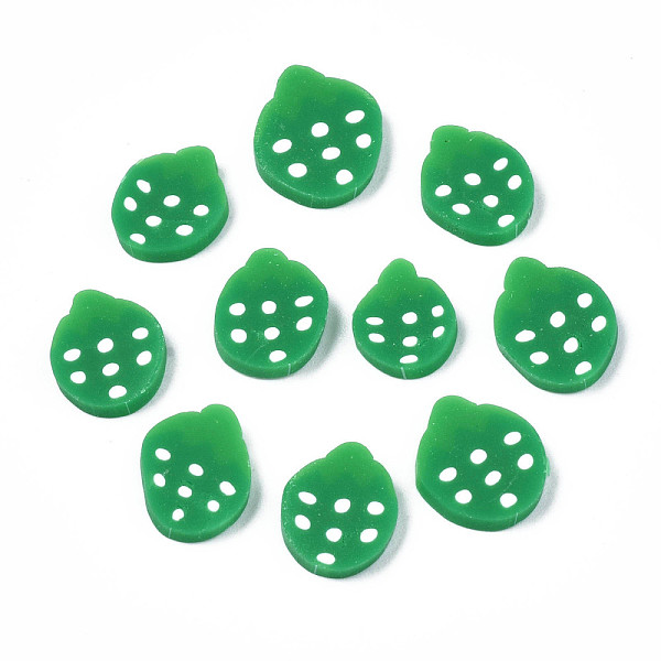 PandaHall Handmade Polymer Clay Cabochons, Strawberry, Medium Sea Green, 9.5~12x8~10x2mm, about 5400pcs/1000g Polymer Clay Fruit
PandaHall Handmade Polymer Clay Cabochons, Strawberry, Medium Sea Green, 9.5~12x8~10x2mm, about 5400pcs/1000g Polymer Clay Fruit