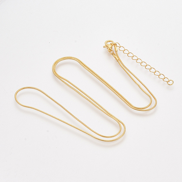 PandaHall Brass Round Snake Chain Necklace Making, with Lobster Claw Clasps, Golden, 24.4 inch(62.2cm), 1.2mm Brass
PandaHall Brass Round Snake Chain Necklace Making, with Lobster Claw Clasps, Golden, 24.4 inch(62.2cm), 1.2mm Brass