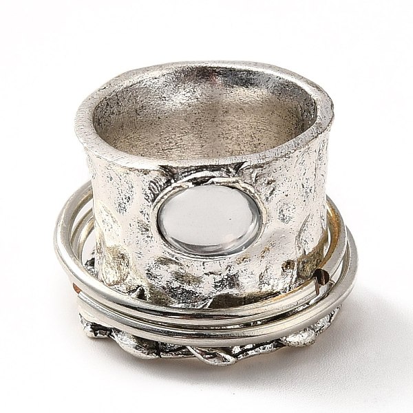 PandaHall Rotatable Oval Alloy Finger Ring with Glass, Gothic Chunky Ring for Calming Worry Meditation, Antique Silver, US Size 6 1/2...
PandaHall Rotatable Oval Alloy Finger Ring with Glass, Gothic Chunky Ring for Calming Worry Meditation, Antique Silver, US Size 6 1/2...