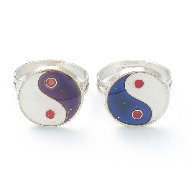 PandaHall Adjustable Iron Finger Rings, with Epoxy, Changing Color Mood Rings, Yin Yang, Platinum, Colorful, US Size 6, Inner Diameter: 17mm...
PandaHall Adjustable Iron Finger Rings, with Epoxy, Changing Color Mood Rings, Yin Yang, Platinum, Colorful, US Size 6, Inner Diameter: 17mm...