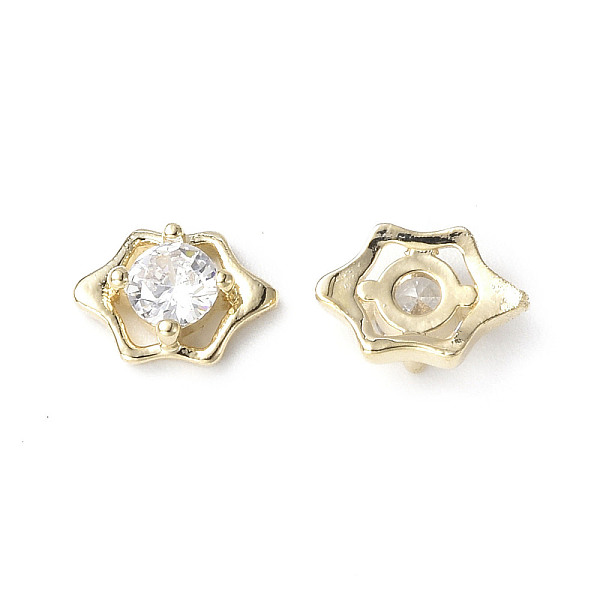PandaHall Brass Micro Pave Clear Cubic Zirconia Cabochons, Flower, Real 18K Gold Plated, 9x6.5x3mm Brass+Cubic Zirconia Flower Clear
PandaHall Brass Micro Pave Clear Cubic Zirconia Cabochons, Flower, Real 18K Gold Plated, 9x6.5x3mm Brass+Cubic Zirconia Flower Clear