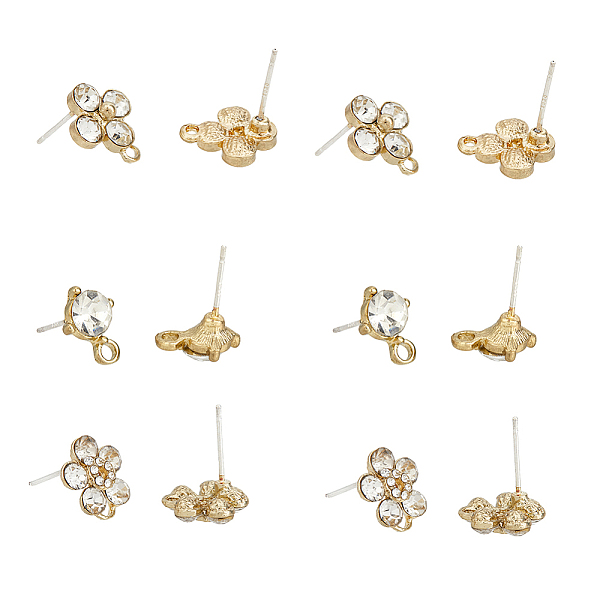 PandaHall SUPERFINDINGS 24Pcs 3 Styles Rhinestone Earring Stud Finding Alloy Hypoallergenic Earrings, Earrings Posts with Loop with Crystal..., Clear
PandaHall SUPERFINDINGS 24Pcs 3 Styles Rhinestone Earring Stud Finding Alloy Hypoallergenic Earrings, Earrings Posts with Loop with Crystal..., Clear