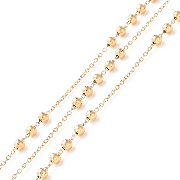 PandaHall Ion Plating(IP) 304 Stainless Steel Satellite Chains, Cable Chains with Round Beads, Soldered, with Spool, Golden, Link...
PandaHall Ion Plating(IP) 304 Stainless Steel Satellite Chains, Cable Chains with Round Beads, Soldered, with Spool, Golden, Link...