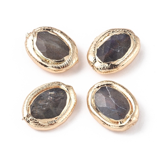 PandaHall Natural Labradorite Beads, with Golden Plated Brass Edge, Faceted, Oval, 19~19.5x15~15.5x6~6.5mm, Hole: 0.8mm Labradorite Oval
PandaHall Natural Labradorite Beads, with Golden Plated Brass Edge, Faceted, Oval, 19~19.5x15~15.5x6~6.5mm, Hole: 0.8mm Labradorite Oval