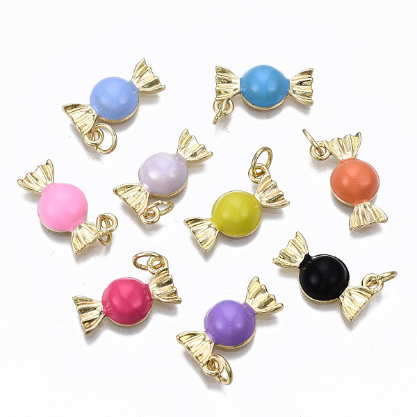 PandaHall Brass Enamel Charms, with Jump Rings, Cadmium Free & Nickel Free & Lead Free, Real 16K Gold Plated, Candy Shape, Mixed Color..., Multicolor
PandaHall Brass Enamel Charms, with Jump Rings, Cadmium Free & Nickel Free & Lead Free, Real 16K Gold Plated, Candy Shape, Mixed Color..., Multicolor